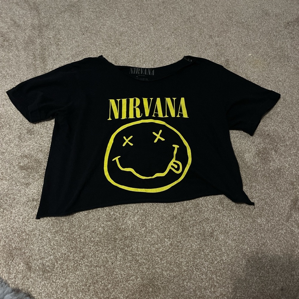 nirvana cropped t-shirt
